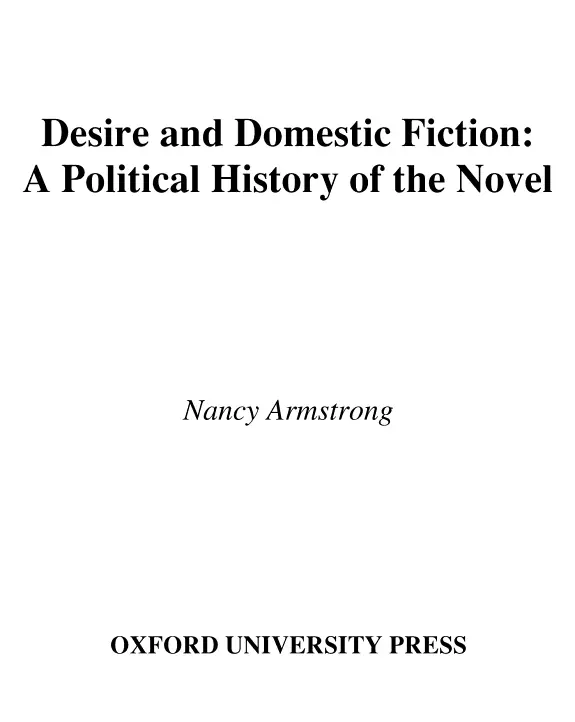 Desire and Domestic Fiction