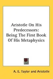 Aristotle On His Predecessors