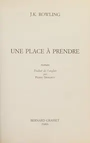 Une place à prendre