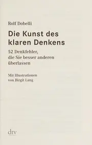 Die Kunst des klaren Denkens
