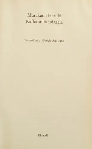 Kafka sulla spiaggia