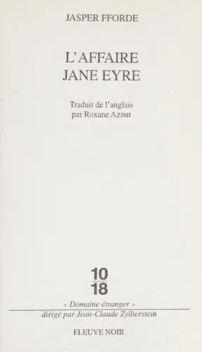 L'affaire Jane Eyre (Thursday Next vol. 1)