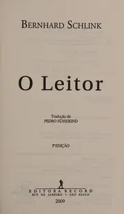 Leitor - Der Vorleser (Em Portugues do Brasil)
