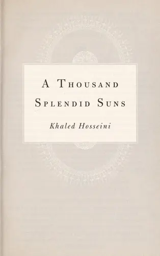 A thousand splendid suns