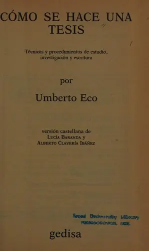 Como Se Hace Una Tesis