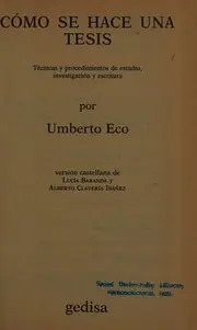 Como Se Hace Una Tesis