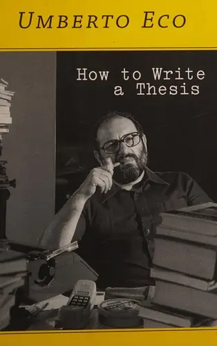 How to write a thesis
