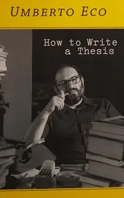 How to write a thesis