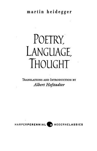 Poetry, language, thought