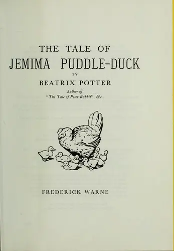 Tale of Jemima Puddle - Duck, the