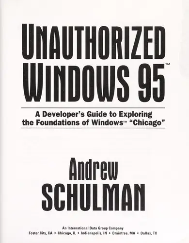 Unauthorized Windows 95