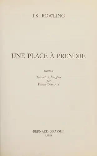 Une Place à Prendre (Italian)