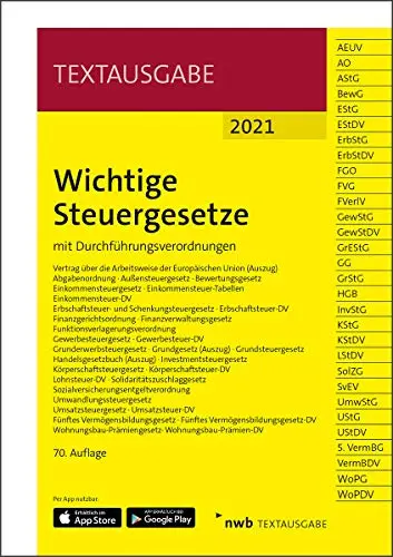 Wichtige Steuergesetze