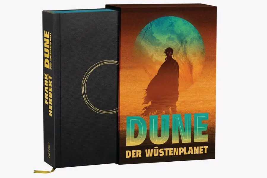 Dune – Der Wüstenplanet Luxusausgabe: Der erfolgreichste Science-Fiction-Roman aller Zeiten mit Farbschnitt, herausnehmbarer farbiger Faltkarte und einem Nachwort von Frank Herbert im Schmuckschuber