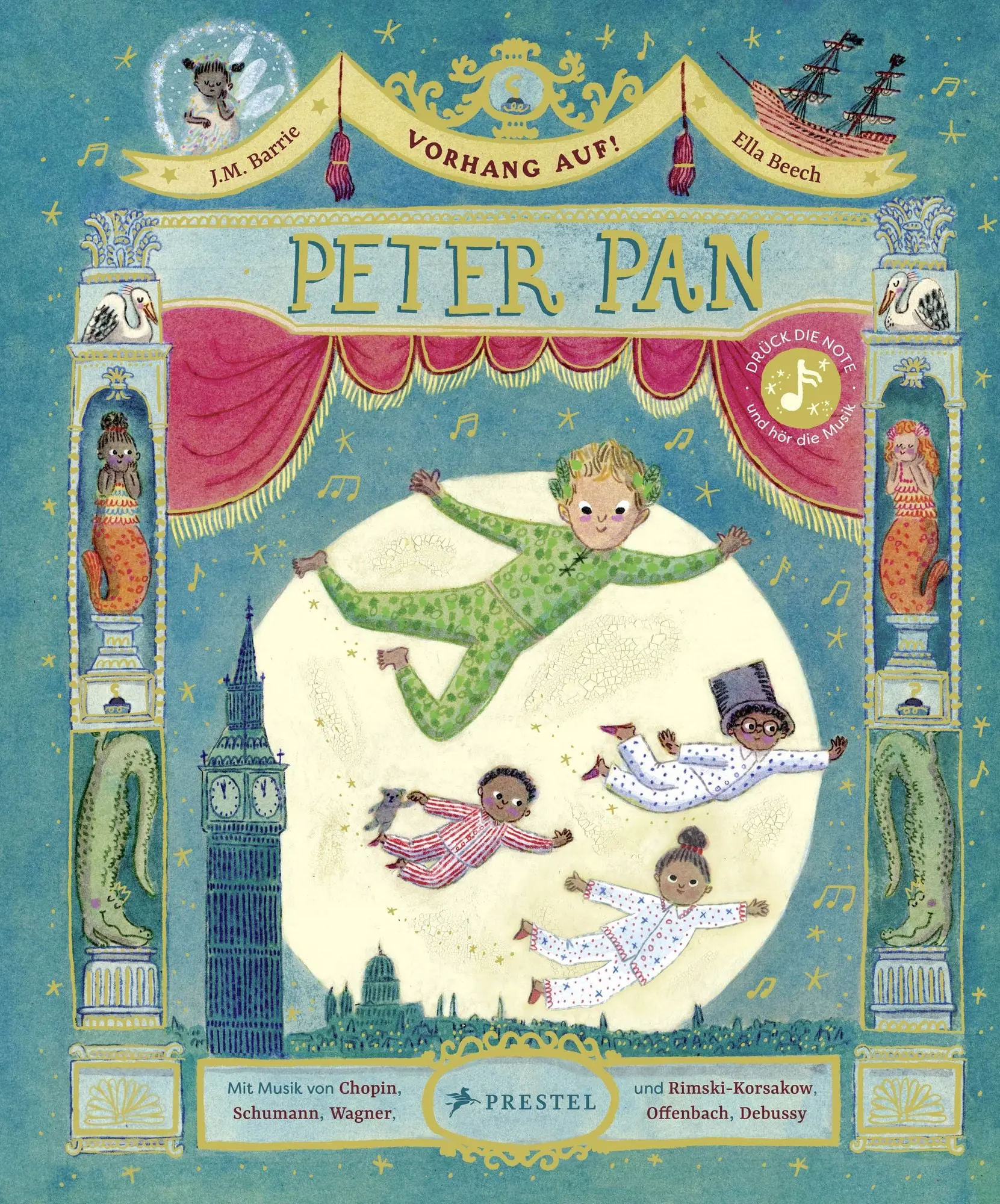 Peter Pan
Vorhang auf! - Ein Bilderbuch mit Musik für Kinder ab 4 Jahren. Mit 8 Soundmodulen